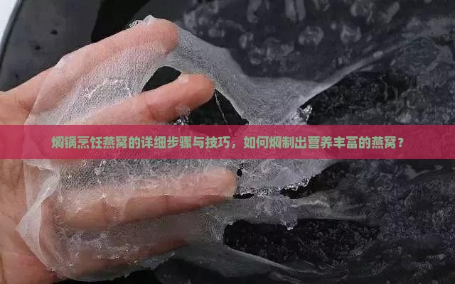 焖锅烹饪燕窝的详细步骤与技巧，如何焖制出营养丰富的燕窝？