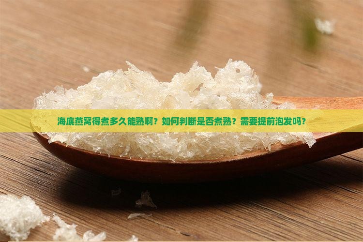 海底燕窝得煮多久能熟啊？如何判断是否煮熟？需要提前泡发吗？