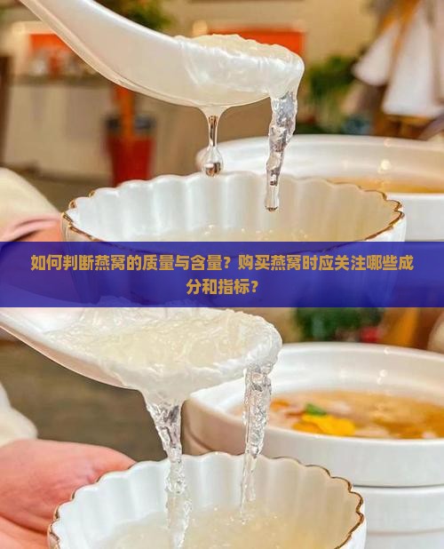 如何判断燕窝的质量与含量？购买燕窝时应关注哪些成分和指标？