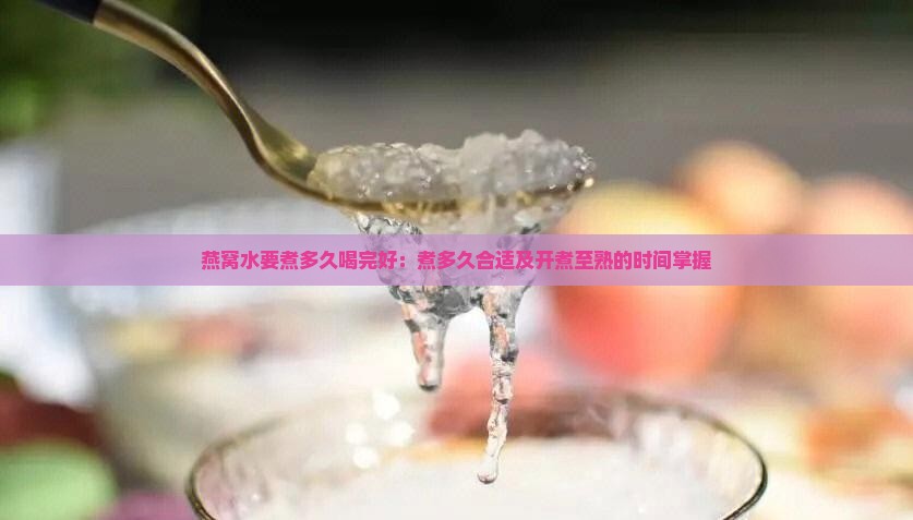 燕窝水要煮多久喝完好：煮多久合适及开煮至熟的时间掌握