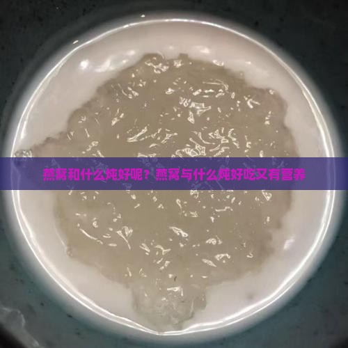 燕窝和什么炖好呢？燕窝与什么炖好吃又有营养