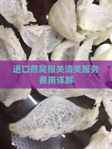 进口燕窝报关清关服务费用详解
