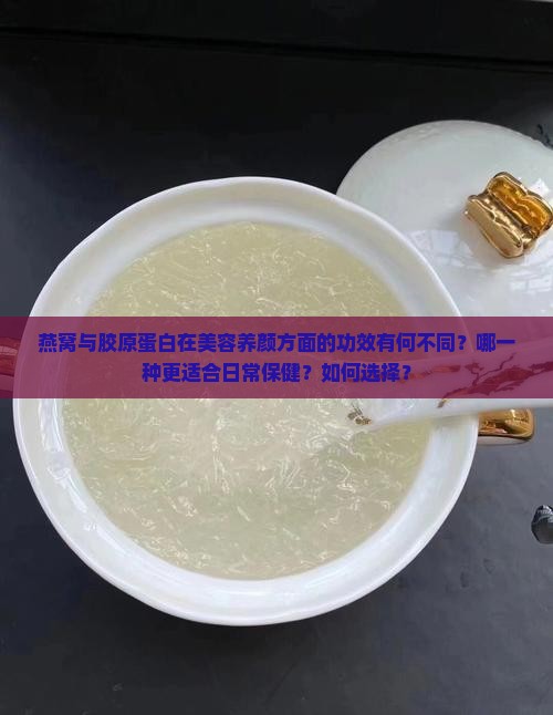 燕窝与胶原蛋白在美容养颜方面的功效有何不同？哪一种更适合日常保健？如何选择？