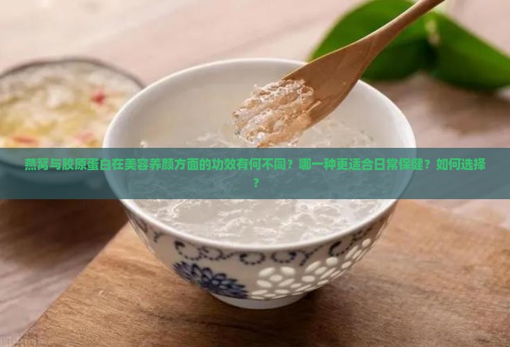 燕窝与胶原蛋白在美容养颜方面的功效有何不同？哪一种更适合日常保健？如何选择？