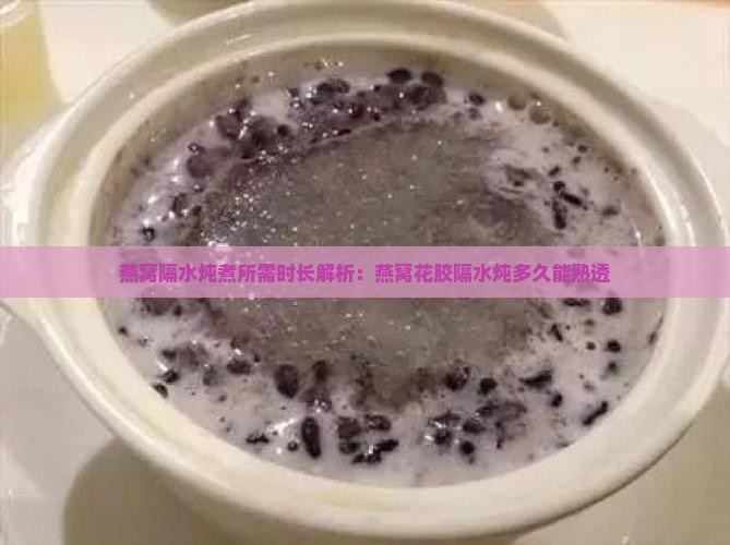 燕窝隔水炖煮所需时长解析：燕窝花胶隔水炖多久能熟透