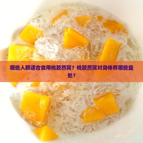 哪些人群适合食用桃胶燕窝？桃胶燕窝对身体有哪些益处？