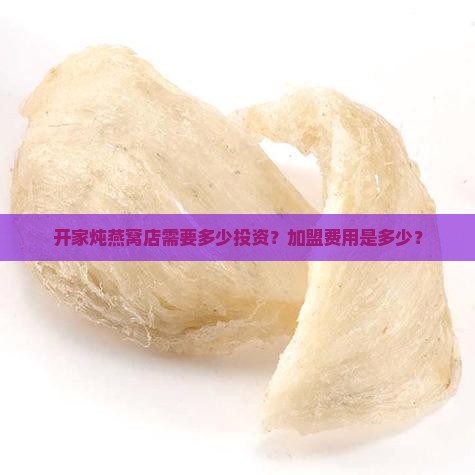 开家炖燕窝店需要多少投资？加盟费用是多少？