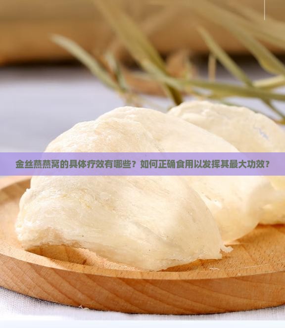 金丝燕燕窝的具体疗效有哪些？如何正确食用以发挥其最大功效？