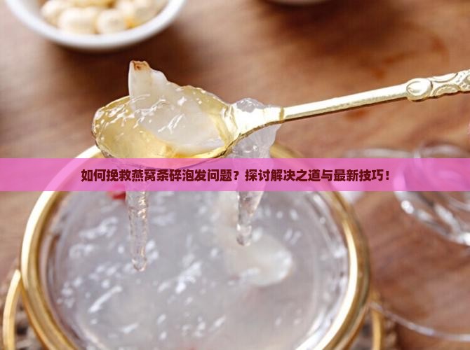如何挽救燕窝条碎泡发问题？探讨解决之道与最新技巧！