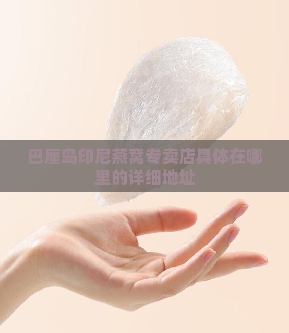 巴厘岛印尼燕窝专卖店具体在哪里的详细地址