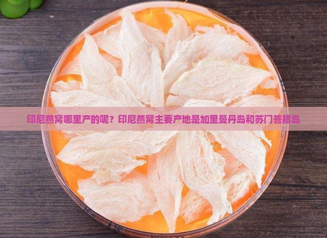 印尼燕窝哪里产的呢？印尼燕窝主要产地是加里曼丹岛和苏门答腊岛