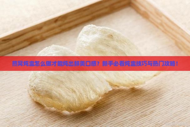 燕窝炖盅怎么做才能炖出鲜美口感？新手必看炖盅技巧与热门攻略！