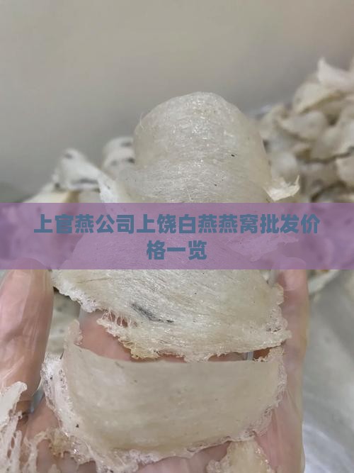 上官燕公司上饶白燕燕窝批发价格一览