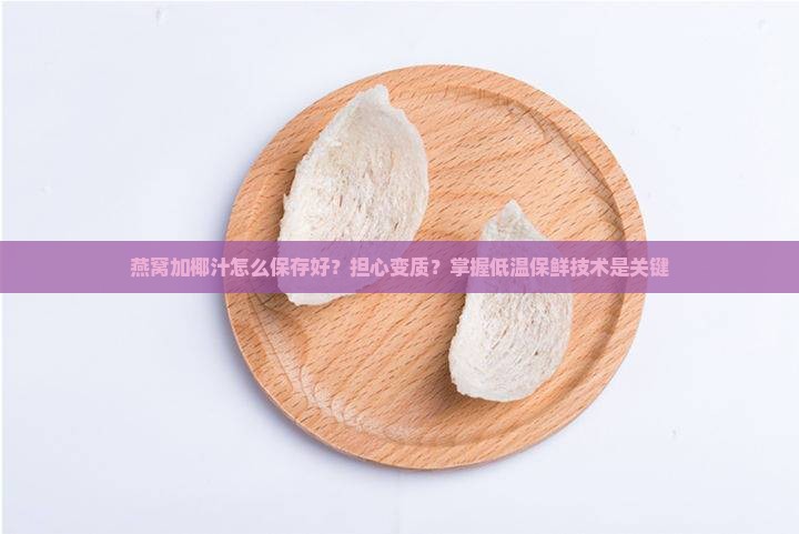 燕窝加椰汁怎么保存好？担心变质？掌握低温保鲜技术是关键