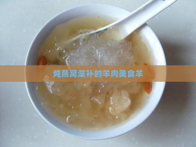 炖燕窝滋补的羊肉美食羊