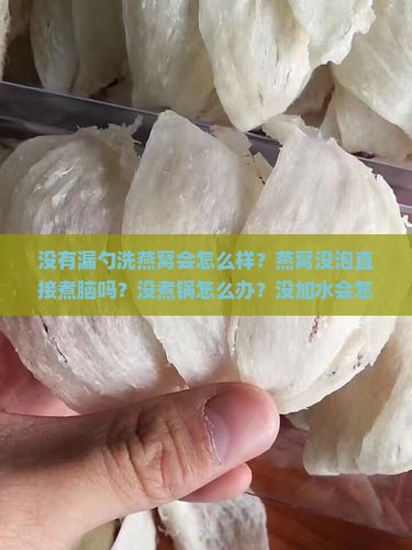 没有漏勺洗燕窝会怎么样？燕窝没泡直接煮脑吗？没煮锅怎么办？没加水会怎样？