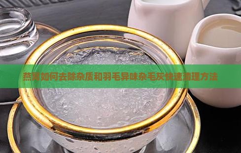 燕窝如何去除杂质和羽毛异味杂毛灰快速清理方法