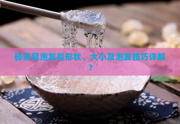 碎燕窝泡发后形状、大小及泡发技巧详解？