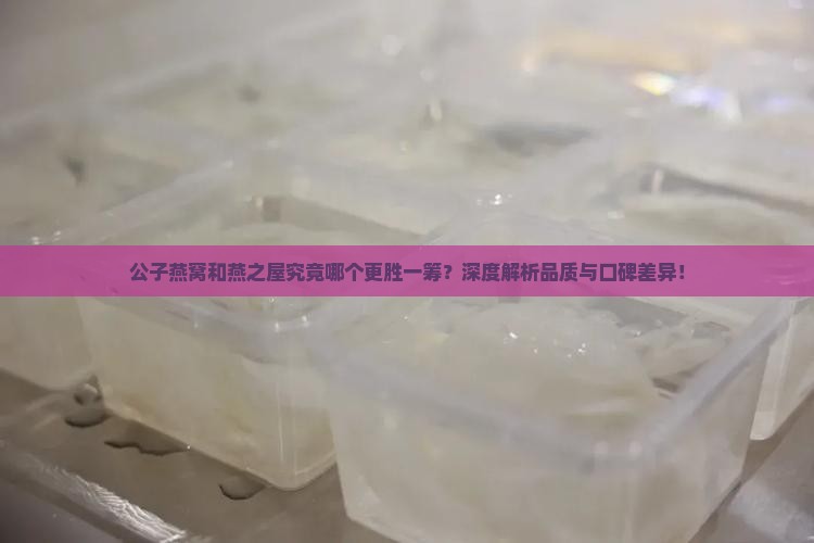 公子燕窝和燕之屋究竟哪个更胜一筹？深度解析品质与口碑差异！