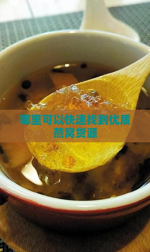 哪里可以快速找到优质燕窝货源