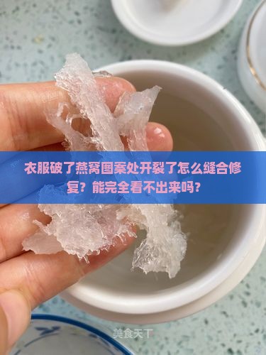 衣服破了燕窝图案处开裂了怎么缝合修复？能完全看不出来吗？