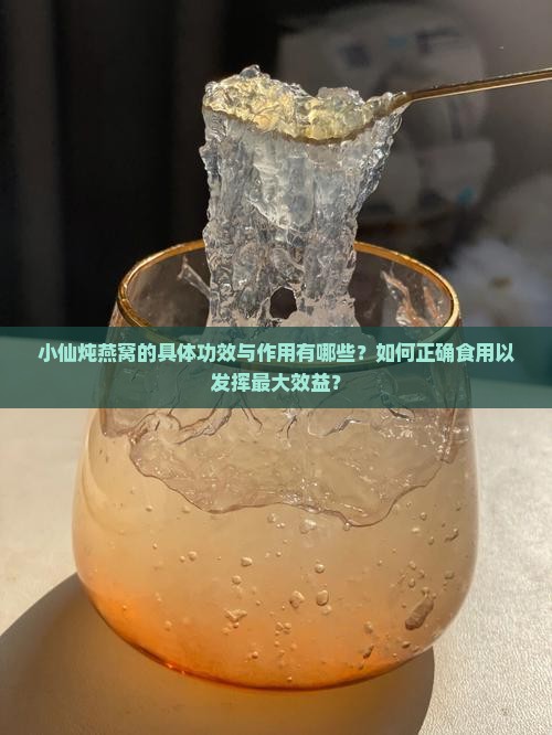 小仙炖燕窝的具体功效与作用有哪些？如何正确食用以发挥最大效益？