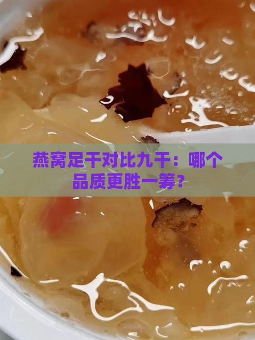 燕窝足干对比九干：哪个品质更胜一筹？