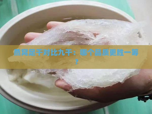 燕窝足干对比九干：哪个品质更胜一筹？