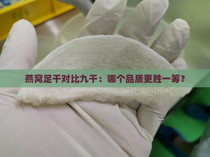 燕窝足干对比九干：哪个品质更胜一筹？