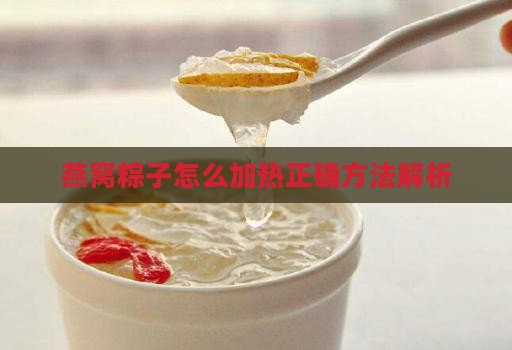 燕窝粽子怎么加热正确方法解析