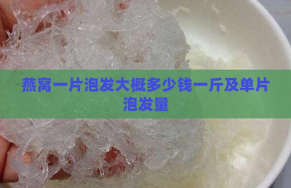 燕窝一片泡发大概多少钱一斤及单片泡发量