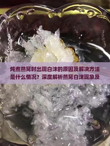 炖煮燕窝时出现白沫的原因及解决方法是什么情况？深度解析燕窝白沫现象及处理技巧