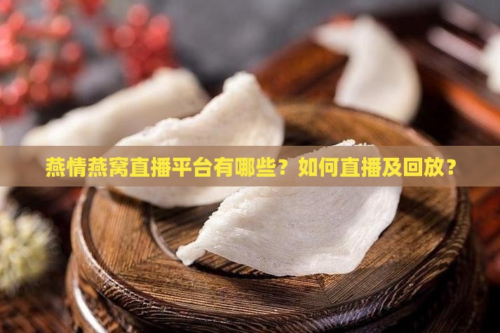 燕情燕窝直播平台有哪些?如何直播及回放? 燕情燕窝直播平台有哪些?如何直播及回放?
