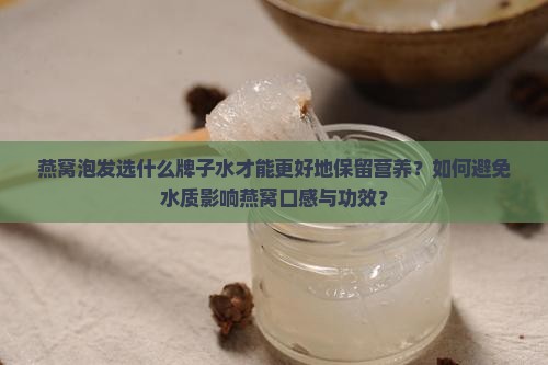 燕窝泡发选什么牌子水才能更好地保留营养？如何避免水质影响燕窝口感与功效？
