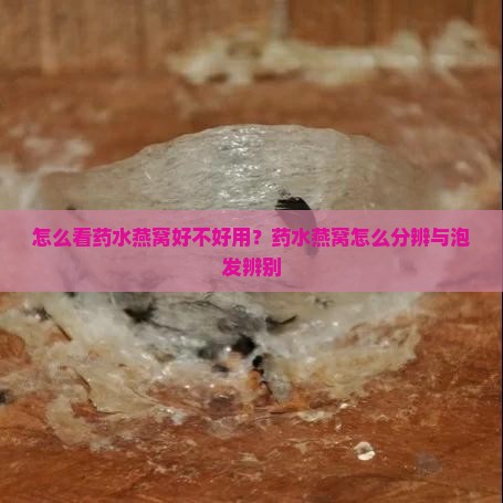 怎么看药水燕窝好不好用？药水燕窝怎么分辨与泡发辨别