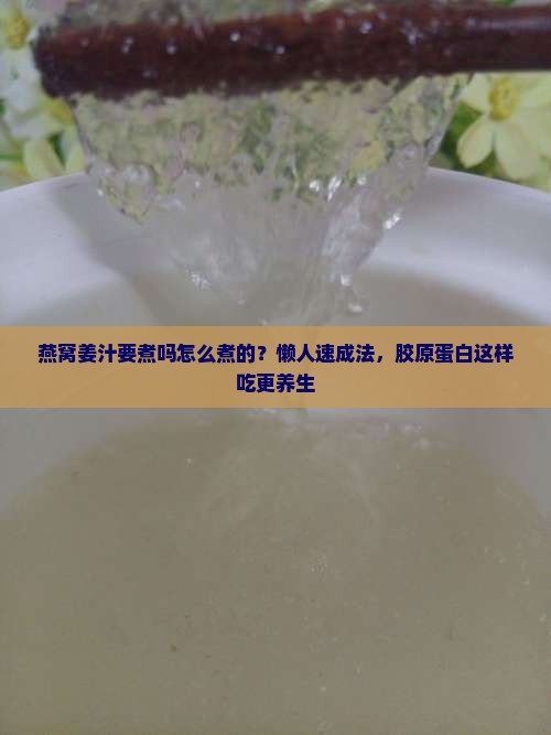 燕窝姜汁要煮吗怎么煮的？懒人速成法，胶原蛋白这样吃更养生