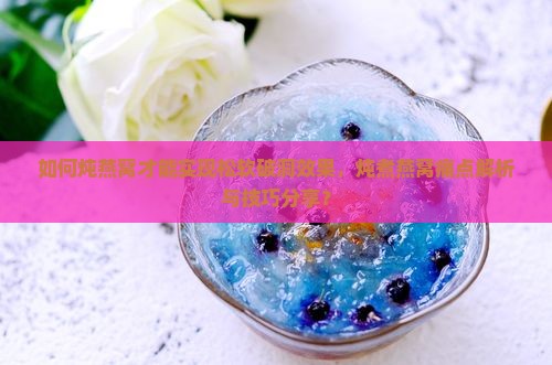 如何炖燕窝才能实现松软破洞效果，炖煮燕窝痛点解析与技巧分享？