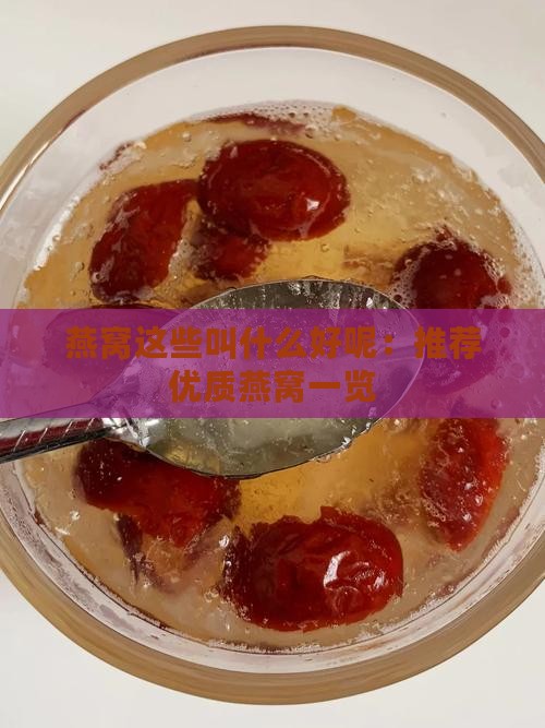 燕窝这些叫什么好呢：推荐优质燕窝一览