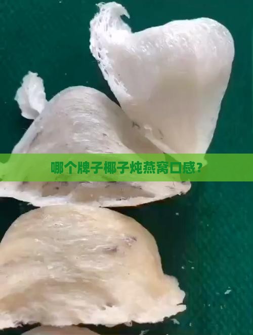 哪个牌子椰子炖燕窝口感？
