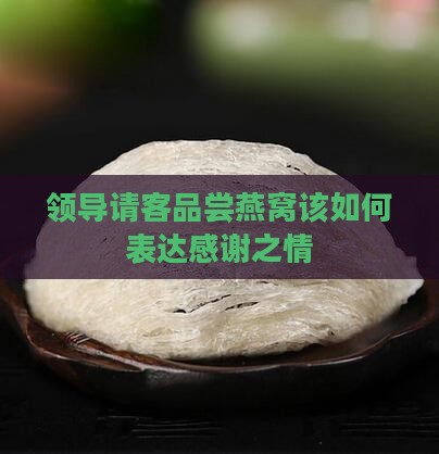 领导请客品尝燕窝该如何表达感谢之情
