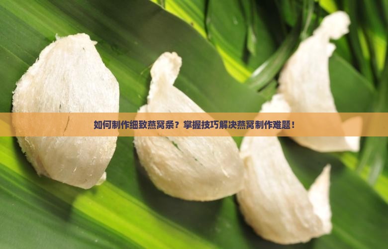 如何制作细致燕窝条？掌握技巧解决燕窝制作难题！