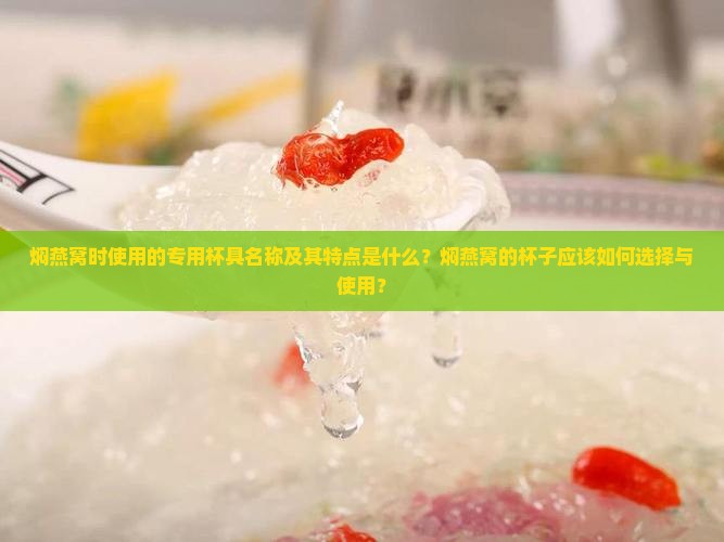 焖燕窝时使用的专用杯具名称及其特点是什么？焖燕窝的杯子应该如何选择与使用？
