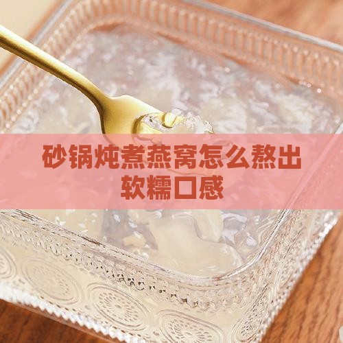 砂锅炖煮燕窝怎么熬出软糯口感