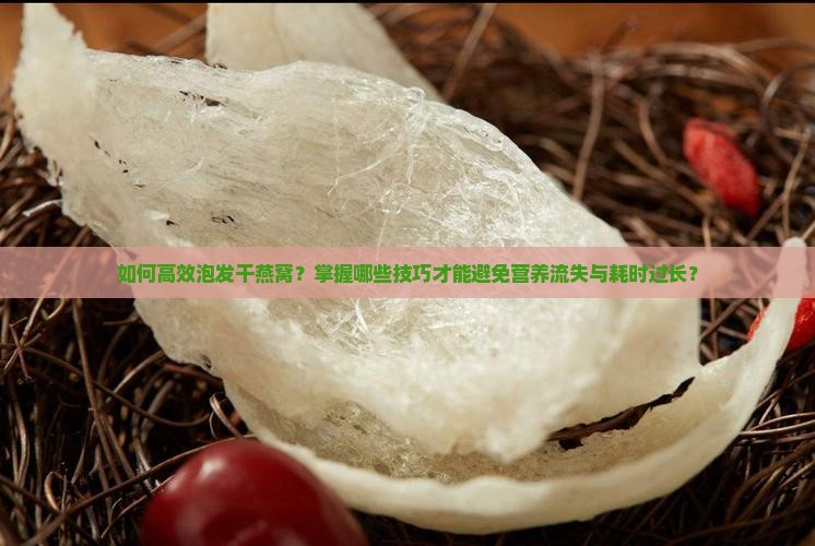 如何高效泡发干燕窝？掌握哪些技巧才能避免营养流失与耗时过长？