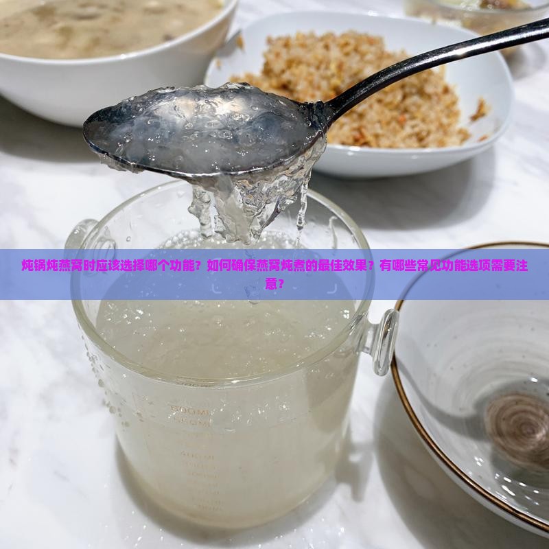 炖锅炖燕窝用什么功能
