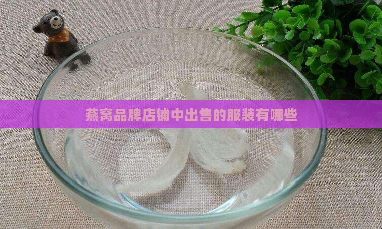 燕窝品牌店铺服装有哪些