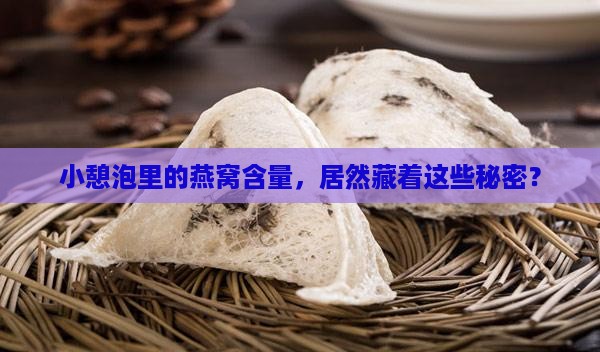 小憩泡里面有多少燕窝