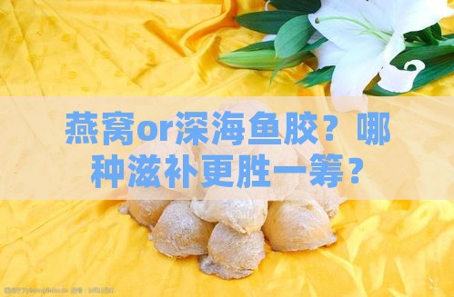 燕窝和深海鱼胶哪个好