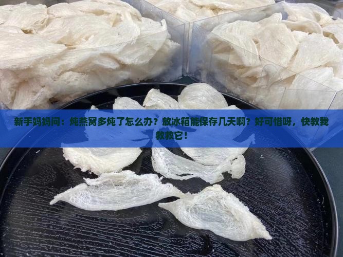 炖燕窝多炖了怎么储存