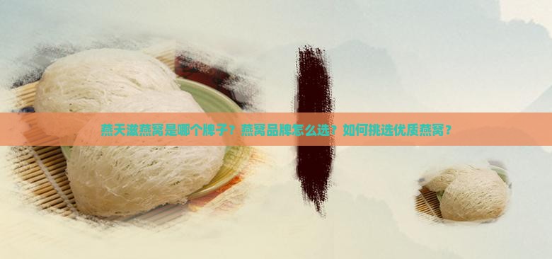 燕天滋燕窝是哪个牌子